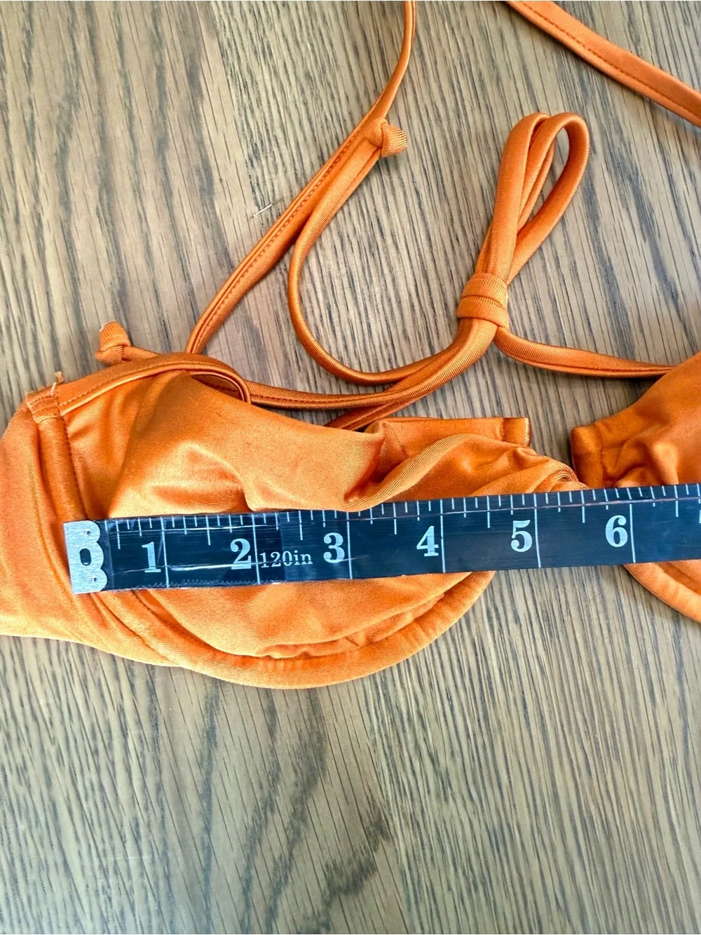 L*Space Toni Bikini Top Orange Twist Front Halter Size S NWT